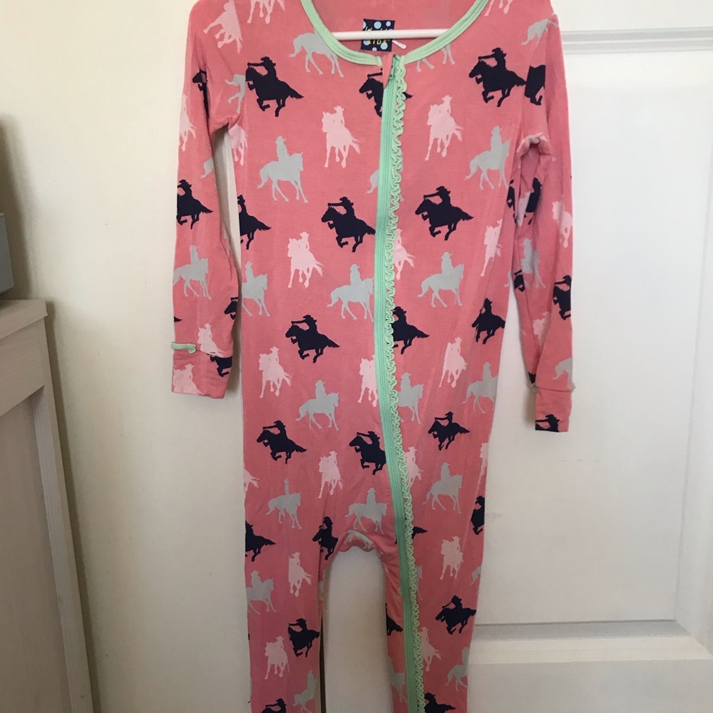 Kickee pants coverall - cowgirl pattern